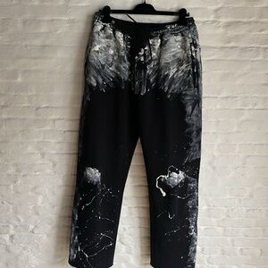 Balenciaga Black and White Artistic Sweatpants